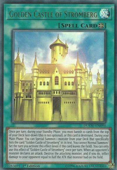 Golden Castle of Stromberg [DUOV-EN094] Ultra Rare | Exor Games Dartmouth