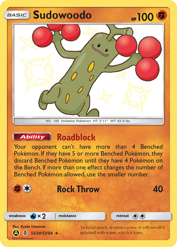 Sudowoodo (SV20/SV94) [Sun & Moon: Hidden Fates - Shiny Vault] | Exor Games Dartmouth