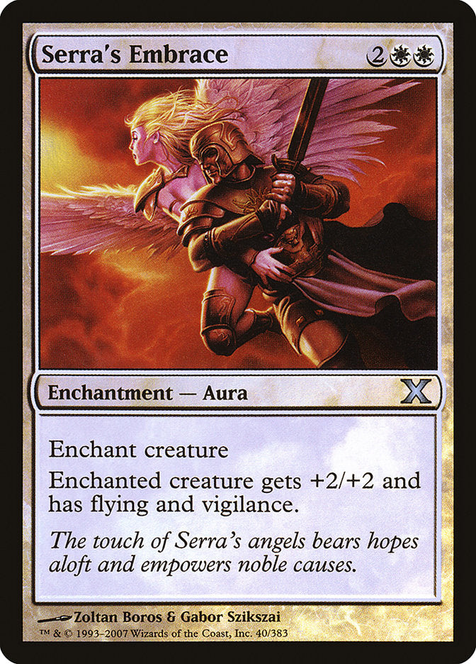 Serra's Embrace (Premium Foil) [Tenth Edition] | Exor Games Dartmouth