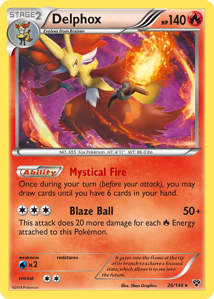 Delphox (26/146) (Cosmos Holo) (Blister Exclusive) [XY: Base Set] | Exor Games Dartmouth