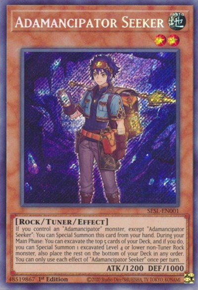 Adamancipator Seeker [SESL-EN001] Secret Rare | Exor Games Dartmouth