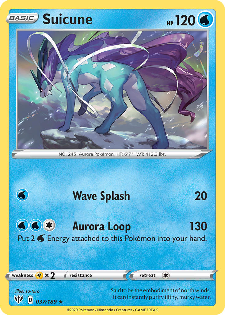 Suicune (037/189) (Theme Deck Exclusive) [Sword & Shield: Darkness Ablaze] | Exor Games Dartmouth