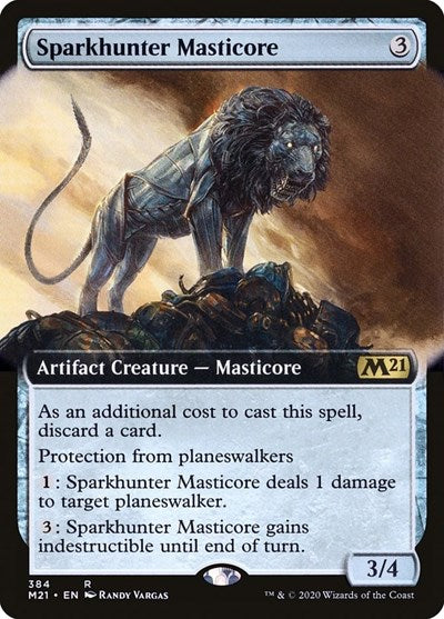 Sparkhunter Masticore (Extended Art) [Core Set 2021] | Exor Games Dartmouth