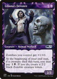 Liliana's Devotee (Showcase) [Core Set 2021] | Exor Games Dartmouth