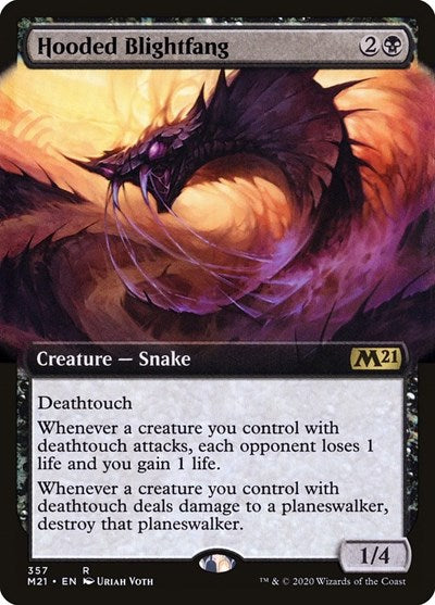 Hooded Blightfang (Extended Art) [Core Set 2021] | Exor Games Dartmouth