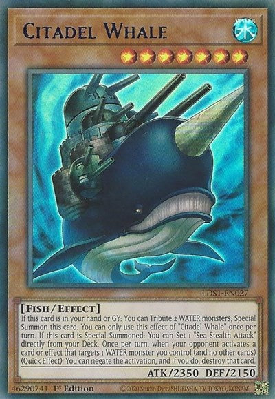 Citadel Whale (Blue) [LDS1-EN027] Ultra Rare | Exor Games Dartmouth