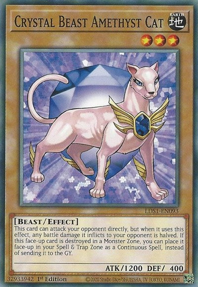 Crystal Beast Amethyst Cat [LDS1-EN093] Common | Exor Games Dartmouth