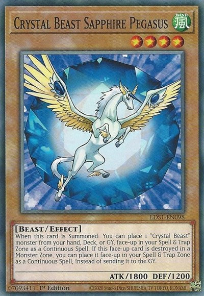 Crystal Beast Sapphire Pegasus [LDS1-EN098] Common | Exor Games Dartmouth