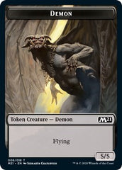 Demon // Zombie Double-sided Token [Core Set 2021] | Exor Games Dartmouth