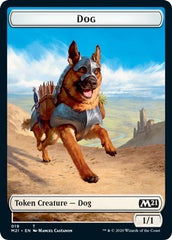 Dog // Saproling Double-sided Token [Core Set 2021] | Exor Games Dartmouth