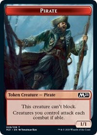 Pirate // Treasure Double-sided Token [Core Set 2021] | Exor Games Dartmouth