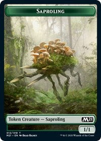 Saproling // Zombie Double-sided Token [Core Set 2021] | Exor Games Dartmouth