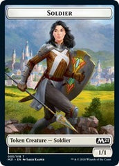 Soldier // Treasure Double-sided Token [Core Set 2021] | Exor Games Dartmouth