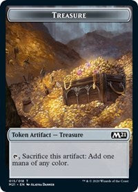 Treasure // Zombie Double-sided Token [Core Set 2021] | Exor Games Dartmouth