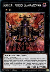 Number C1: Numeron Chaos Gate Sunya [BLAR-EN021] Secret Rare | Exor Games Dartmouth