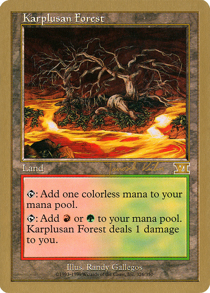 Karplusan Forest (Janosch Kuhn) [World Championship Decks 2000] | Exor Games Dartmouth