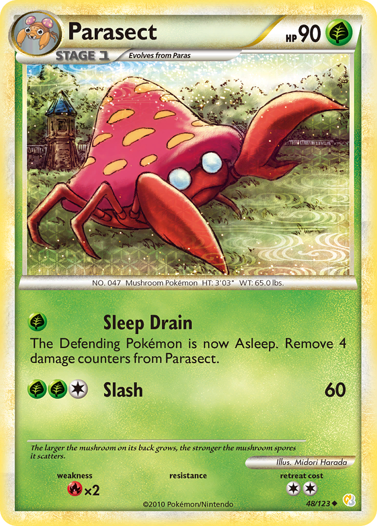 Parasect (48/123) [HeartGold & SoulSilver: Base Set] | Exor Games Dartmouth