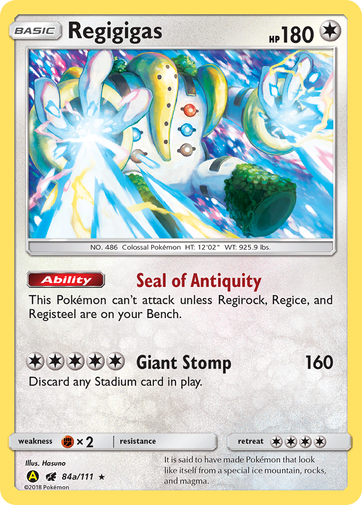 Regigigas (84a/111) (Alternate Art Promo) [Sun & Moon: Crimson Invasion] | Exor Games Dartmouth