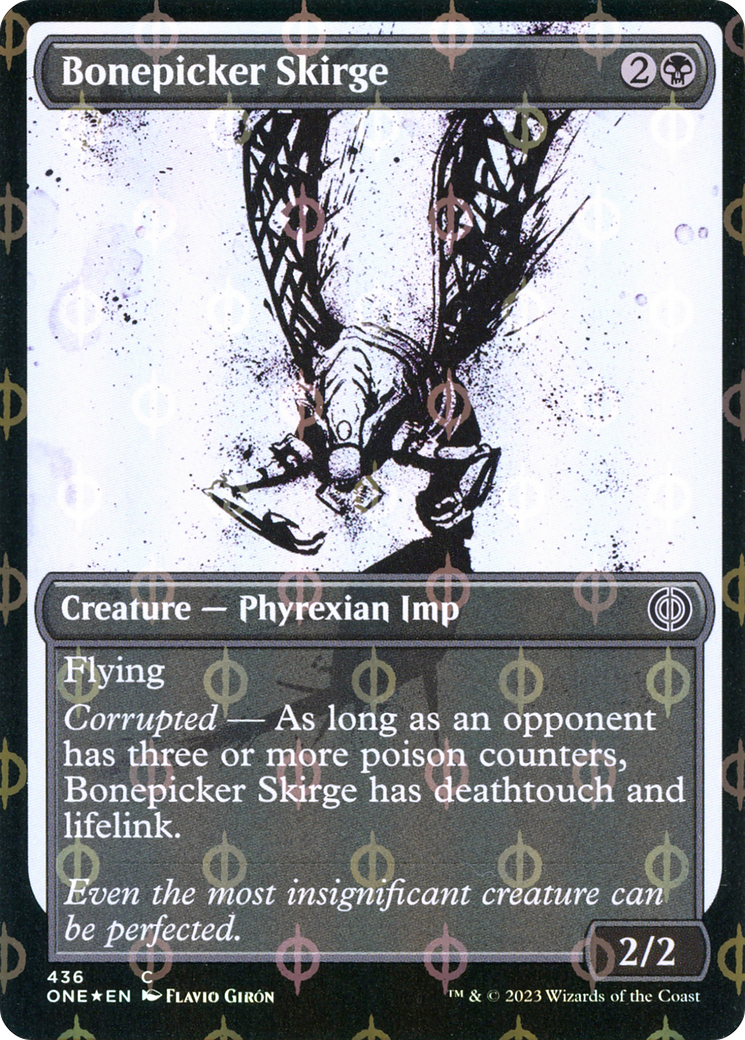 Bonepicker Skirge (Showcase Ichor Step-and-Compleat Foil) [Phyrexia: All Will Be One] | Exor Games Dartmouth