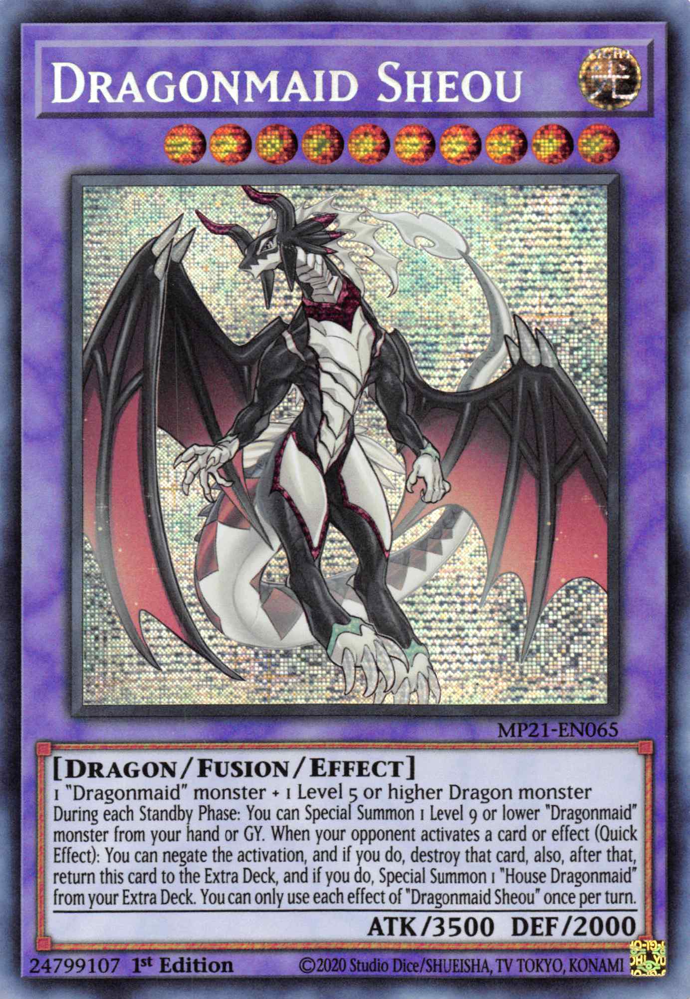 Dragonmaid Sheou [MP21-EN065] Prismatic Secret Rare | Exor Games Dartmouth