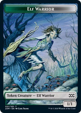 Elf Warrior // Germ Double-sided Token [Double Masters] | Exor Games Dartmouth