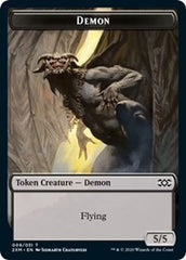 Demon // Elemental Double-sided Token [Double Masters] | Exor Games Dartmouth