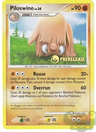 Piloswine (46/100) (Prerelease Promo) [Nintendo: Black Star Promos] | Exor Games Dartmouth