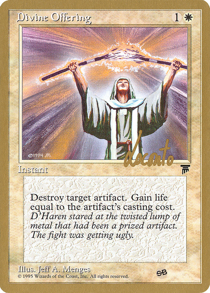 Divine Offering (Michael Loconto) (SB) [Pro Tour Collector Set] | Exor Games Dartmouth