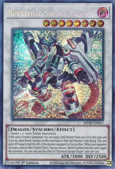 Borreload Savage Dragon [MP20-EN017] Prismatic Secret Rare | Exor Games Dartmouth