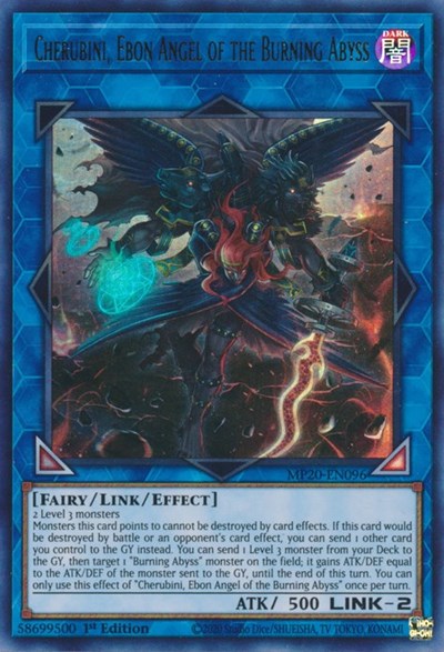 Cherubini, Ebon Angel of the Burning Abyss [MP20-EN096] Ultra Rare | Exor Games Dartmouth