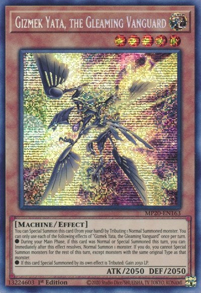 Gizmek Yata, the Gleaming Vanguard [MP20-EN163] Prismatic Secret Rare | Exor Games Dartmouth