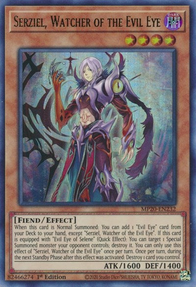 Serziel, Watcher of the Evil Eye [MP20-EN232] Ultra Rare | Exor Games Dartmouth