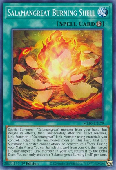 Salamangreat Burning Shell [MP20-EN179] Common | Exor Games Dartmouth