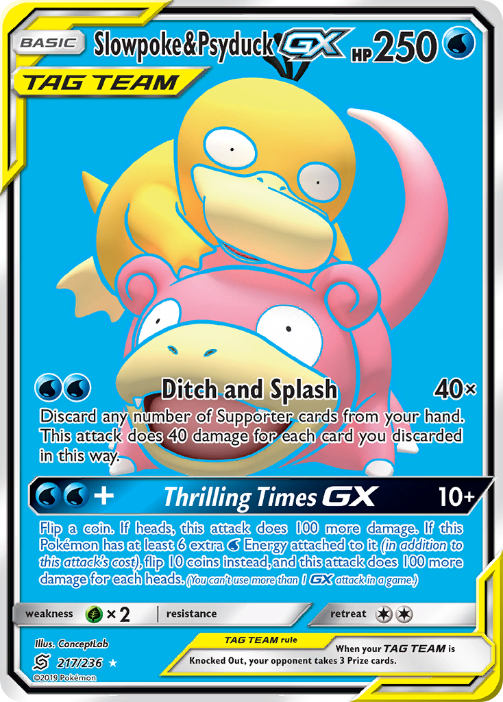 Slowpoke & Psyduck GX (217/236) [Sun & Moon: Unified Minds] | Exor Games Dartmouth