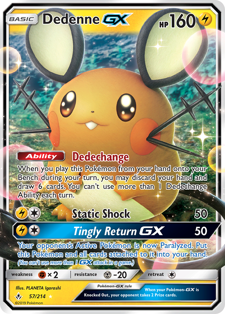 Dedenne GX (57/214) [Sun & Moon: Unbroken Bonds] | Exor Games Dartmouth