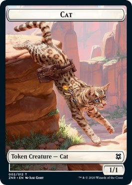 Cat // Copy Double-sided Token [Zendikar Rising] | Exor Games Dartmouth