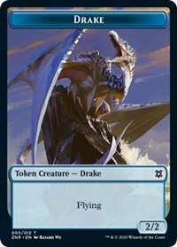 Drake // Plant Double-sided Token [Zendikar Rising] | Exor Games Dartmouth