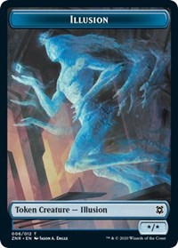 Illusion // Plant Double-sided Token [Zendikar Rising] | Exor Games Dartmouth