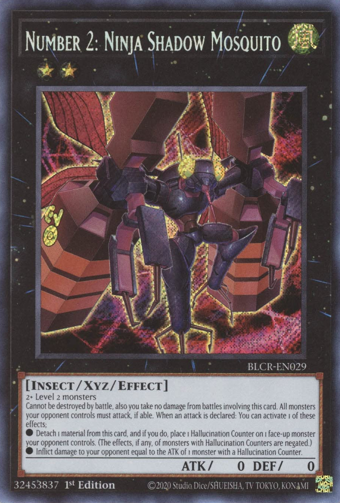 Number 2: Ninja Shadow Mosquito [BLCR-EN029] Secret Rare | Exor Games Dartmouth