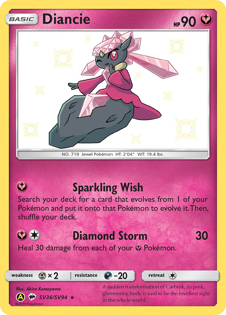 Diancie (SV36/SV94) [Sun & Moon: Hidden Fates - Shiny Vault] | Exor Games Dartmouth