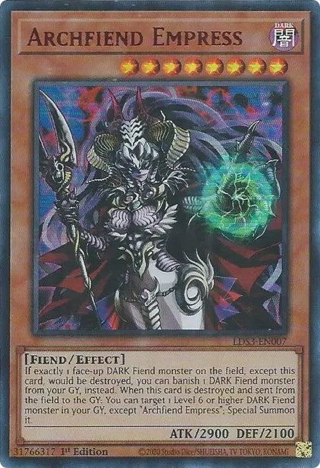 Archfiend Empress (Red) [LDS3-EN007] Ultra Rare | Exor Games Dartmouth