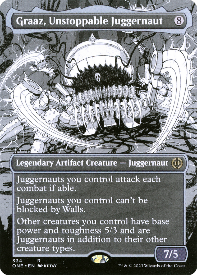 Graaz, Unstoppable Juggernaut (Borderless Manga) [Phyrexia: All Will Be One] | Exor Games Dartmouth