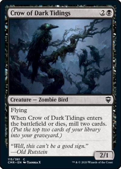 Crow of Dark Tidings [Commander Legends] | Exor Games Dartmouth