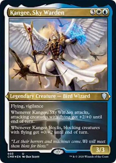 Kangee, Sky Warden (Foil Etched) [Commander Legends] | Exor Games Dartmouth