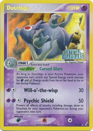 Dusclops (17/100) (Stamped) [EX: Crystal Guardians] | Exor Games Dartmouth
