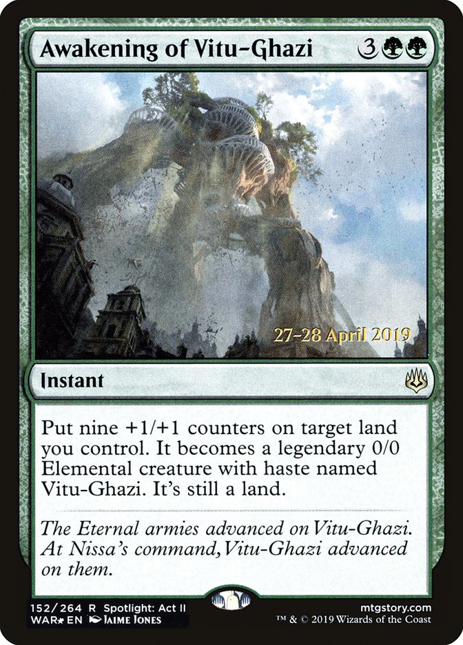 Awakening of Vitu-Ghazi  [War of the Spark Prerelease Promos] | Exor Games Dartmouth