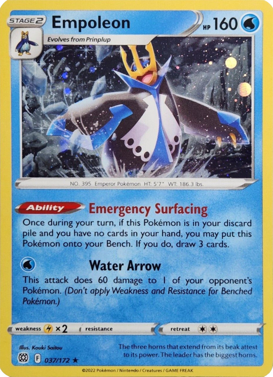 Empoleon (037/172) (Cosmos Holo) [Sword & Shield: Brilliant Stars] | Exor Games Dartmouth