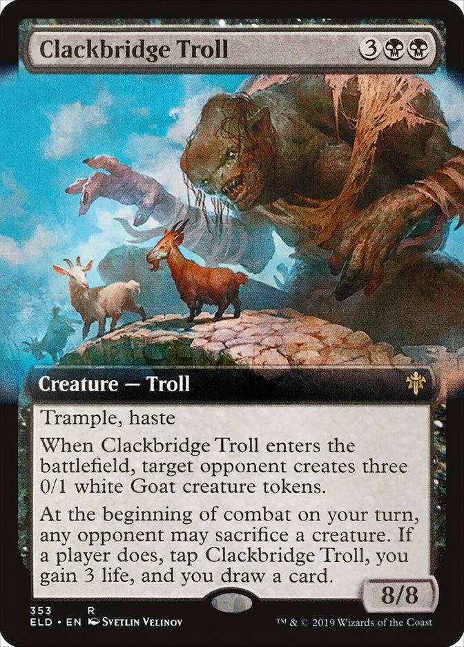 Clackbridge Troll (Extended Art) [Throne of Eldraine] | Exor Games Dartmouth