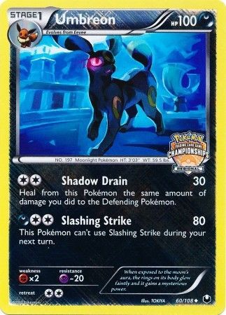 Umbreon (60/108) (Regional Championship Promo) [Black & White: Dark Explorers] | Exor Games Dartmouth