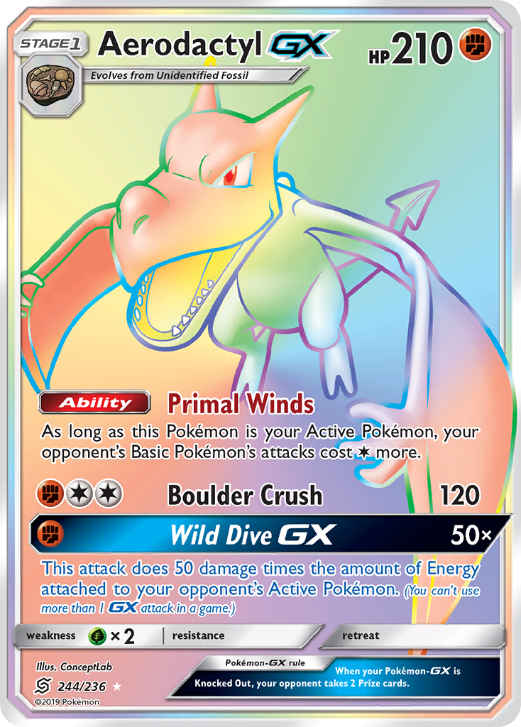 Aerodactyl GX (244/236) [Sun & Moon: Unified Minds] | Exor Games Dartmouth